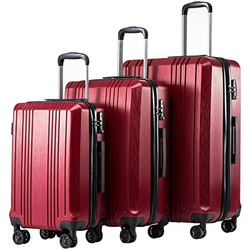 Coolife PC+ABS Hardshell 3-Piece Set (20/24/28 in)