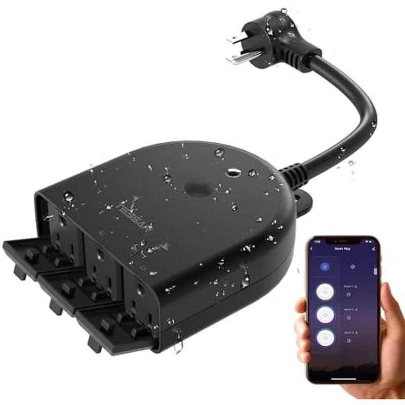 TESSAN Outdoor Smart Plug (15A, 3 outlets)