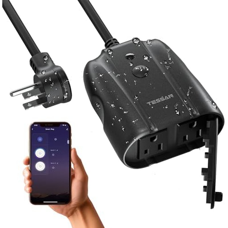 TESSAN Outdoor Smart Plug (IP44, 2 sockets)
